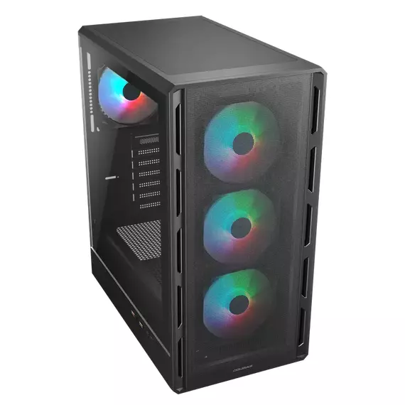 Carcasă PC Cougar Airface Pure RGB, Midi-Tower, Fără PSU, Negru, 3 image