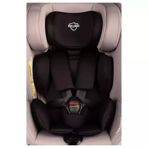 Scaun auto Caretero Securo, Grupa 0+/1/2/3 (0-36 kg), Gri deschis, 3 image