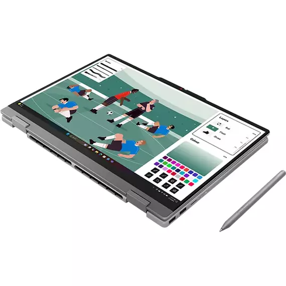 Laptop 15,3" Lenovo IdeaPad 5 2-in-1 15AHP11, Luna Grey, AMD Ryzen 5 230, 16GB/512GB, Fără SO, 5 image