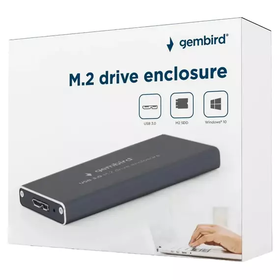 Rack SSD extern Gembird EE2280-U3C-01, Gri, 4 image
