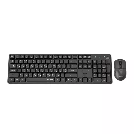 Wireless Keyboard & Mouse Gembird Silent key Pro Business KBS-WMS-01-CYRL, Slim , 5000dpi, 6 buttons, 2 image