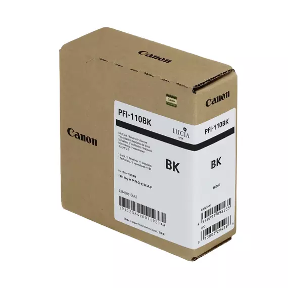 Cartuș de cerneală Canon PFI-110, 160ml, Negru, 2 image