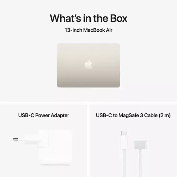 NB Apple MacBook Air 13.6" Z1L3000BR Starlight (M5 16Gb 512Gb) 70W charger, 3 image