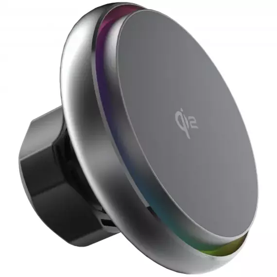 Car Mount With Wireless Charger Proove Icecore Qi2 15W, Gray, 4 image