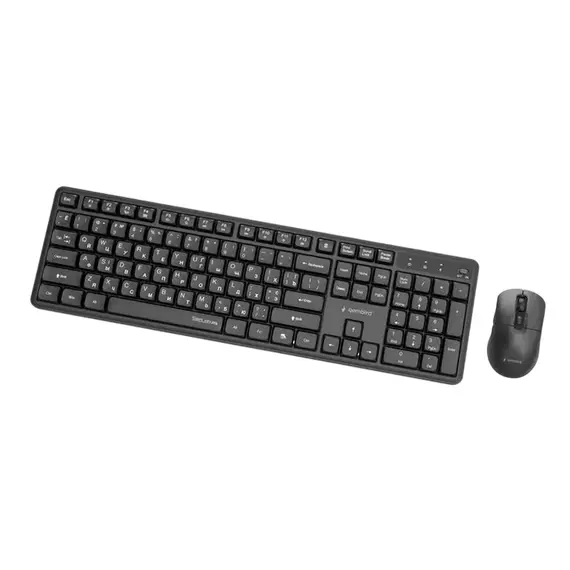 Wireless Keyboard & Mouse Gembird Silent key Pro Business KBS-WMS-01-CYRL, Slim , 5000dpi, 6 buttons, 5 image
