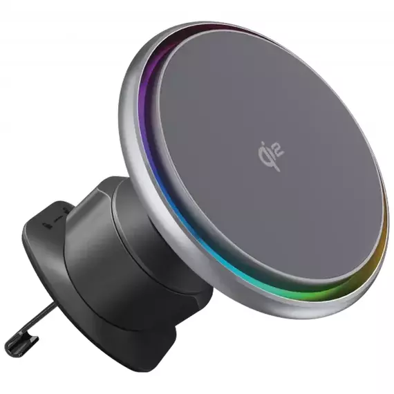Car Mount With Wireless Charger Proove Icecore Qi2 15W, Gray, 2 image
