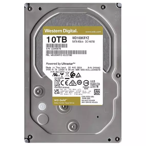 Unitate HDD Western Digital WD Gold, 3.5", 10 TB , 2 image