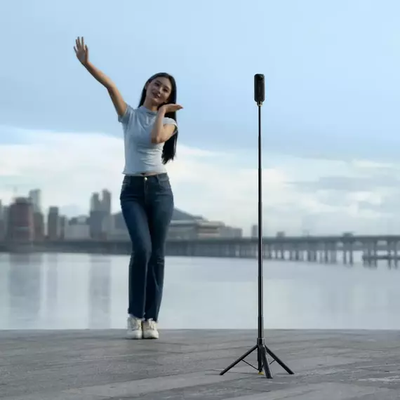 Accesorii pentru camere de acțiune Insta360 Throwpod + Selfie Stick, Negru, 3 image