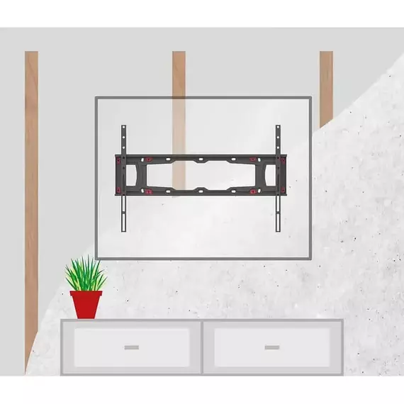 Wall Mount Barkan ''ND400.B'' Black 13"-75" Full Motion, max.43kg, VESA mm: up to 600x400mm, 3 image