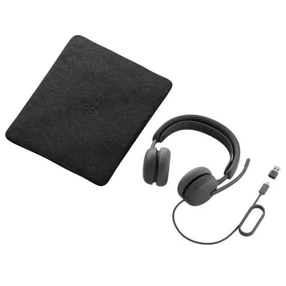 Căști Logitech Zone Wired 2, Grafit, 3 image