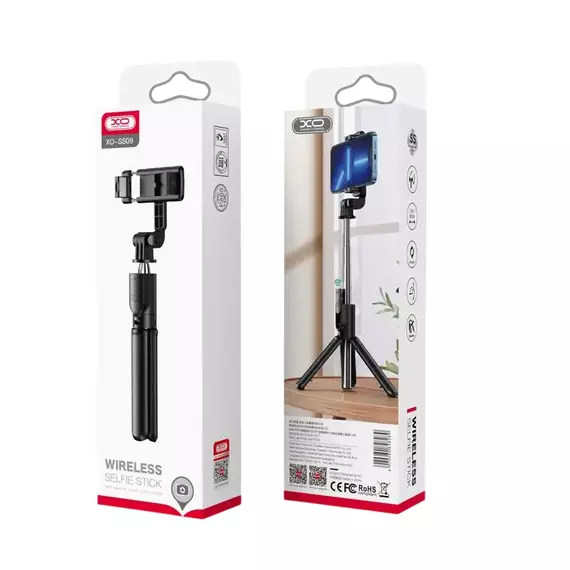 Selfie Stick XO SS09, Negru, 4 image
