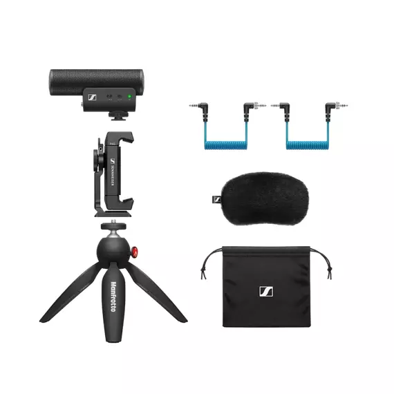 Microfon portabil pentru înregistrare vocală Sennheiser MKE 400, Cu fir, Negru, 2 image