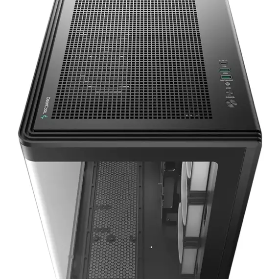 Case ATX Deepcool CG590U 5F, w/o PSU,3x120side 2x120rear ARGB PWM, 2xUSB3.0, 1xTypeC, Curved-Glass P, 4 image