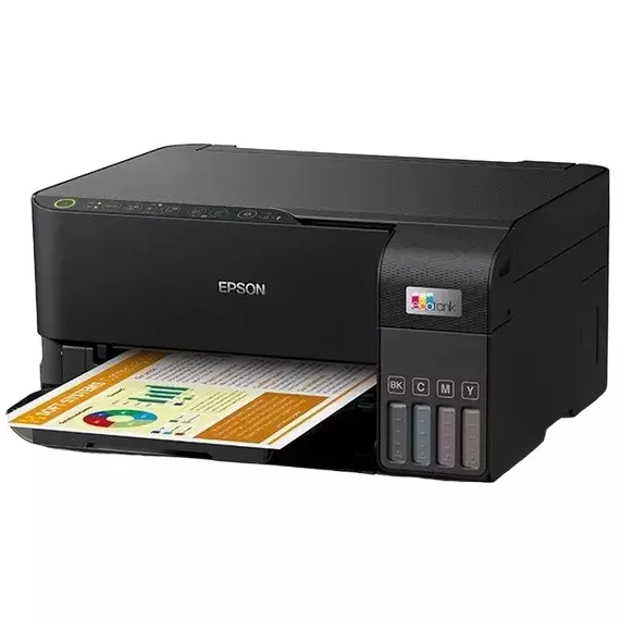 Imprimantă cu jet de cerneală Epson MFD EcoTank L3550, Negru, 3 image