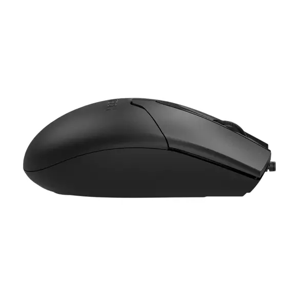 Mouse A4Tech OP-550S, 1200  dpi, 3 buttons, 104g, Optical, USB, 1.5m, With Silent Button, Black, 5 image