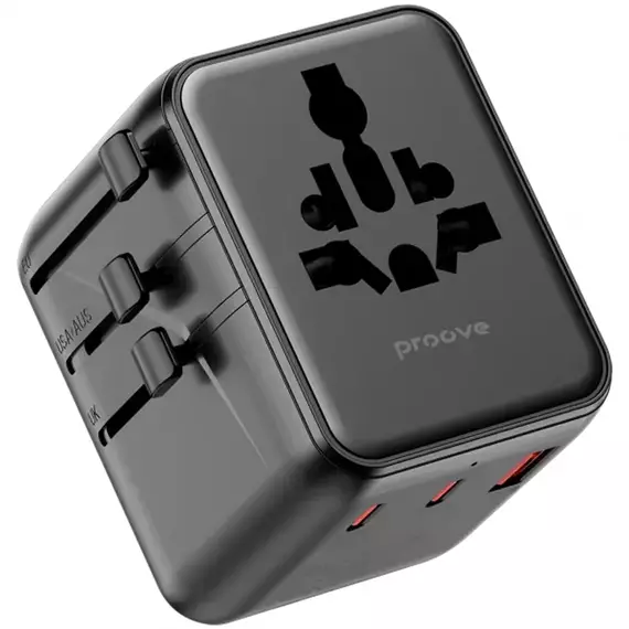 Travel Adapter Proove Trip, 25W, Black, 7 image