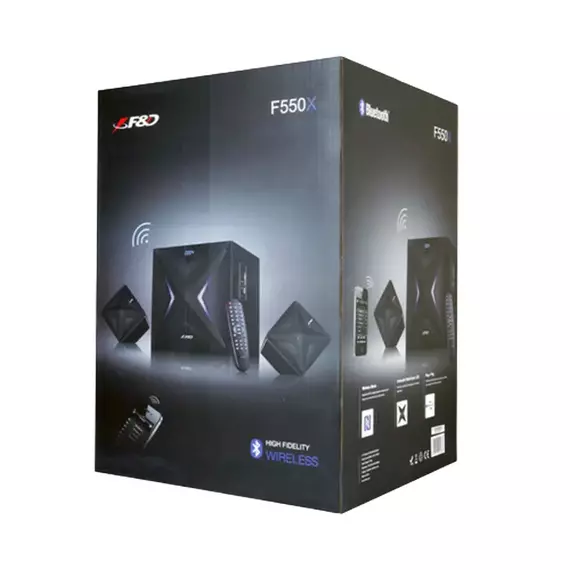 Boxe pentru calculator 2.1 F&D F550X, Negru, 2 image