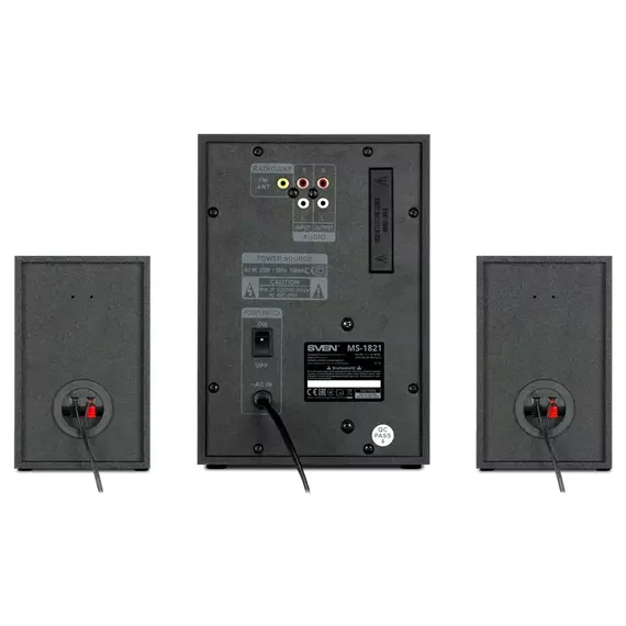 Sistem audio 2.1 CH SVEN MS-1821, Negru, 2 image