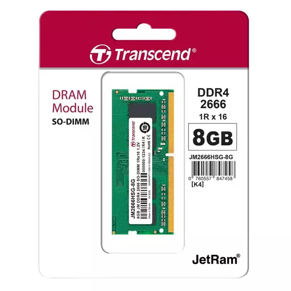 Memorie RAM Transcend JM3200HSG-8G, DDR4 SDRAM, 3200 MHz, 8GB, 2 image