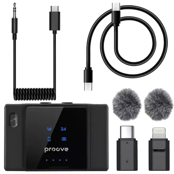 Microphone Wireless Microphone System Proove ToneLine (Lightning / Type-C / AUX), Black, 6 image