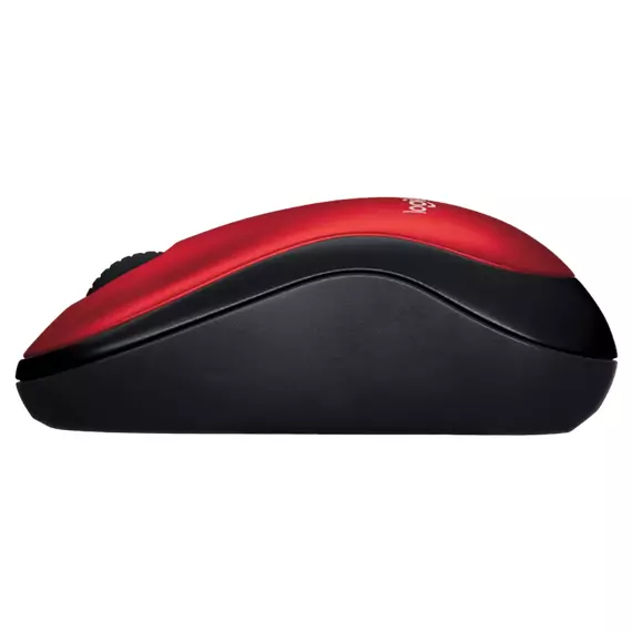 Mouse Wireless Logitech M185, Roșu, 4 image