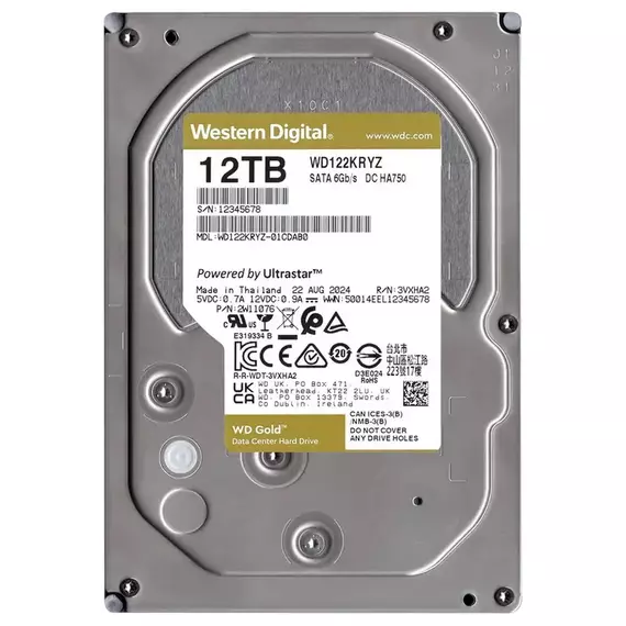 Unitate HDD Western Digital WD Gold, 3.5", 12 TB , 2 image