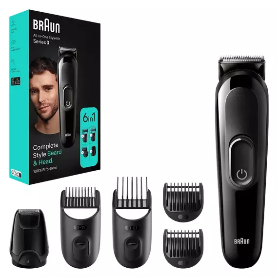 Trimmer pentru bărbați Braun MGK3410, Negru, 5 image