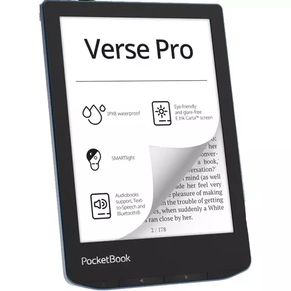 eBook Reader PocketBook Verse PRO 634, Azur, 3 image