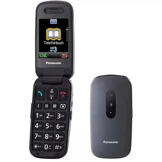 KX-TU446 Panasonic 2G Rubber Grey Clam Shell, 5 image