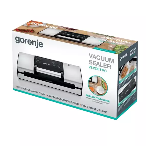 Aparat de vidat Gorenje VS120E PRO, Oțel inoxidabil, 4 image