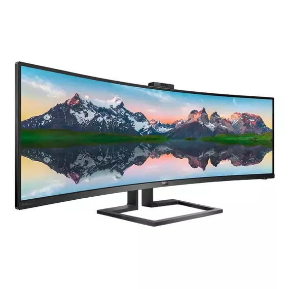 48,8" Monitor Philips 499P9H, VA 5120x1440 Dual QHD, Negru, 2 image