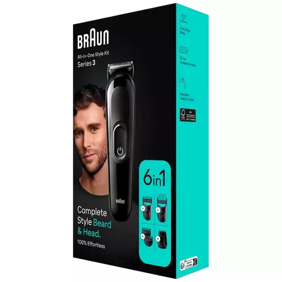 Trimmer pentru bărbați Braun MGK3410, Negru, 4 image