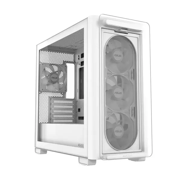 Carcasă PC ASUS A23 PLUS TG ARGB, Mini-Tower, Alb, 7 image