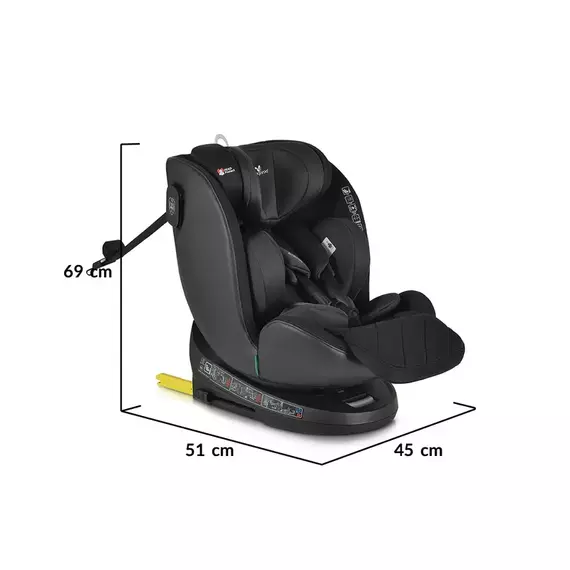 Scaun auto Cangaroo Castor 40-150cm black 3801005151844, 6 image
