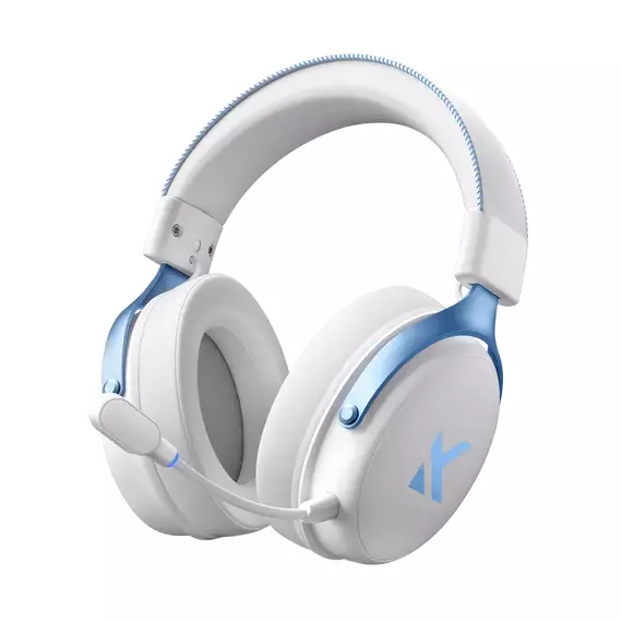 Căști gaming MCHOSE V9 Pro, Fără fir/Cu fir, Sky White, 4 image