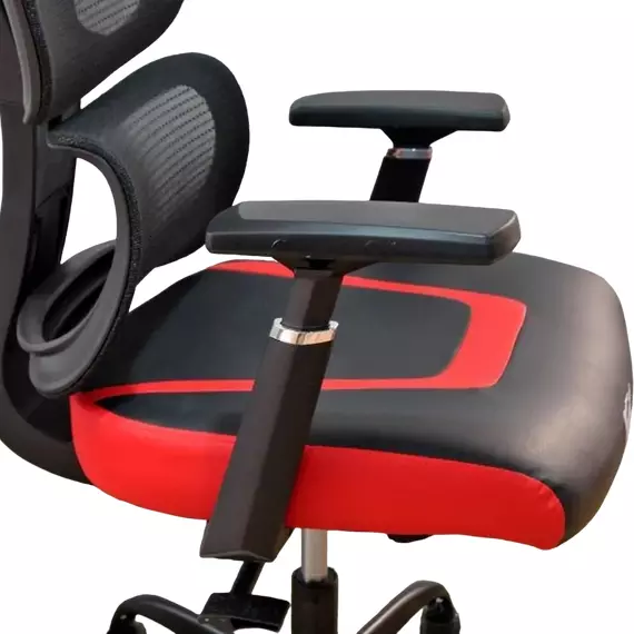 Scaun Gaming Havit GC919, PVC Piele, Negru | Roșu, 3 image