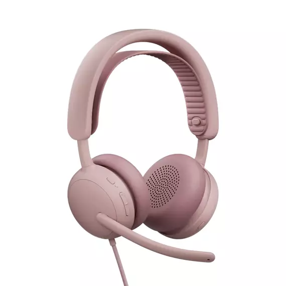 Căști Logitech Zone Wired 2, Roz, 5 image