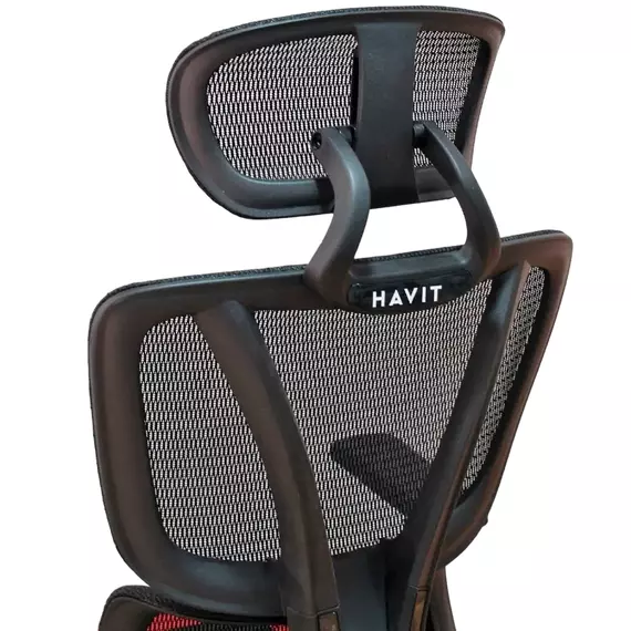Scaun Gaming Havit GC919, PVC Piele, Negru | Roșu, 6 image