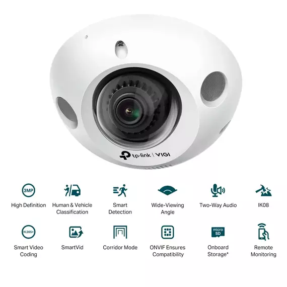 Camera de supraveghere IP TP-LINK VIGI C230I Mini(2.8mm), Alb, 5 image
