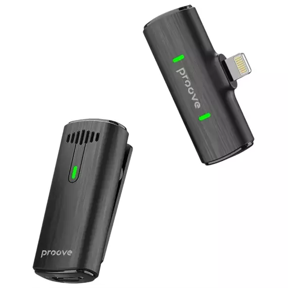 Microphone Wireless Proove Demo Lightning (2 mic),Black, 5 image