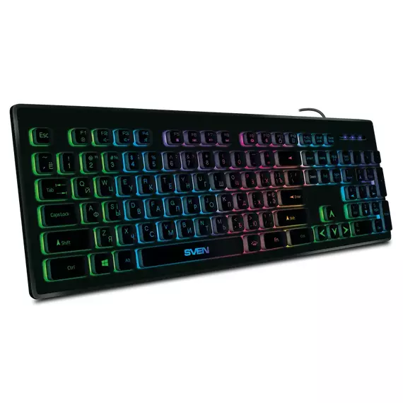 Tastatură SVEN KB-C7500EL, Cu fir, Negru, 5 image