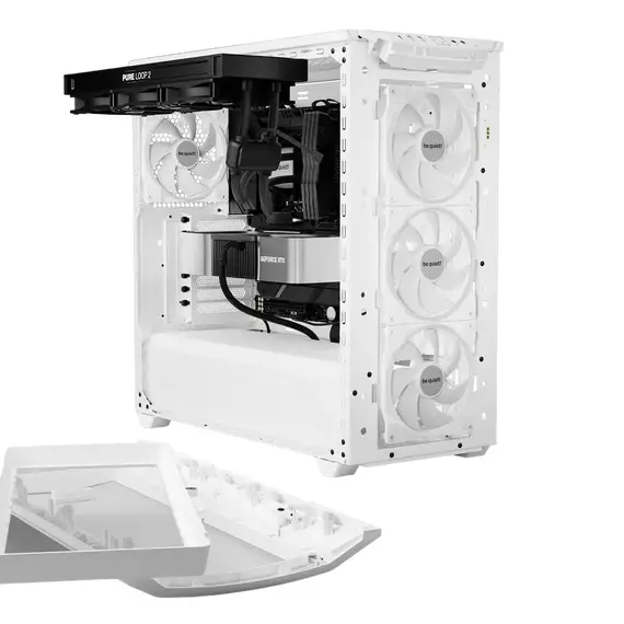 Carcasă PC be quiet! Shadow Base 800 FX, Full-Tower, Fără PSU, Alb, 8 image
