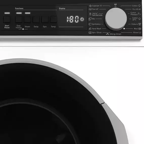 Mașină de spălat Sharp ESNFA914BWNAEE, 9kg, Alb, 4 image