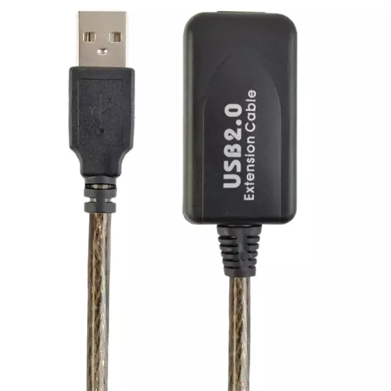 Cablu prelungitor Cablexpert UAE-01-10M, USB Type-A (F)/USB Type-A (F), 10m, Negru, 3 image