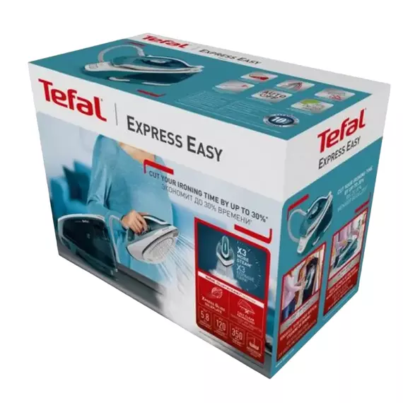 Fier de călcat cu generator de abur Tefal SV6131E0, 2200W, Albastru deschis, 6 image