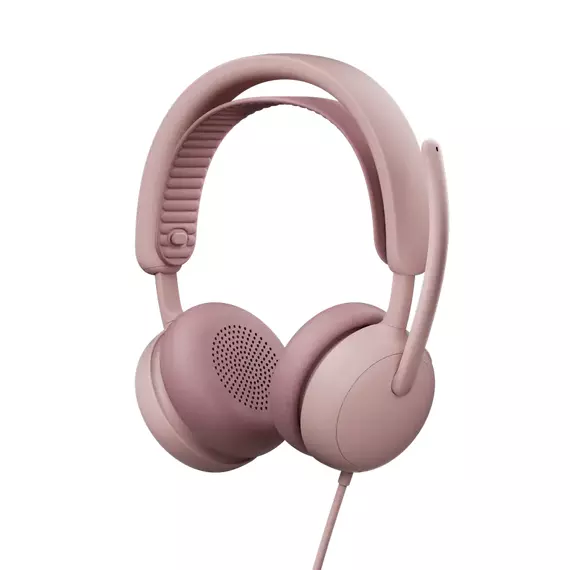 Căști Logitech Zone Wired 2, Roz, 3 image