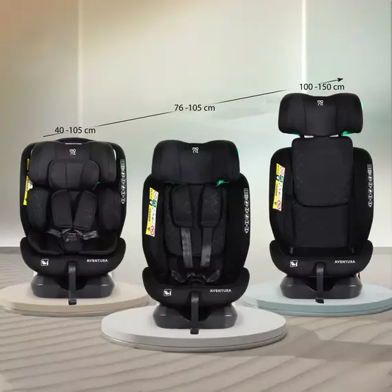 Scaun auto Moni Aventura 40-150cm Black 3801005153633, 2 image
