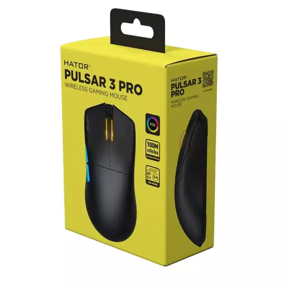 Gaming Mouse HATOR Pulsar 3 Pro, Negru, 3 image