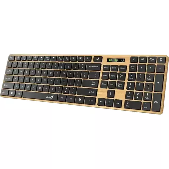 Tastatură Genius SlimStar 7250BT, Fără fir, Pine Wood, 3 image
