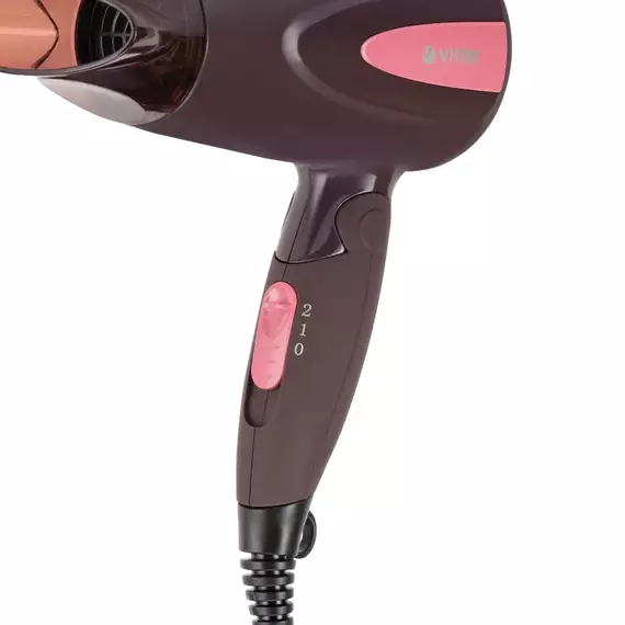 Uscător de păr compact VITEK VT-2261, 1300 W, Bordo, 4 image